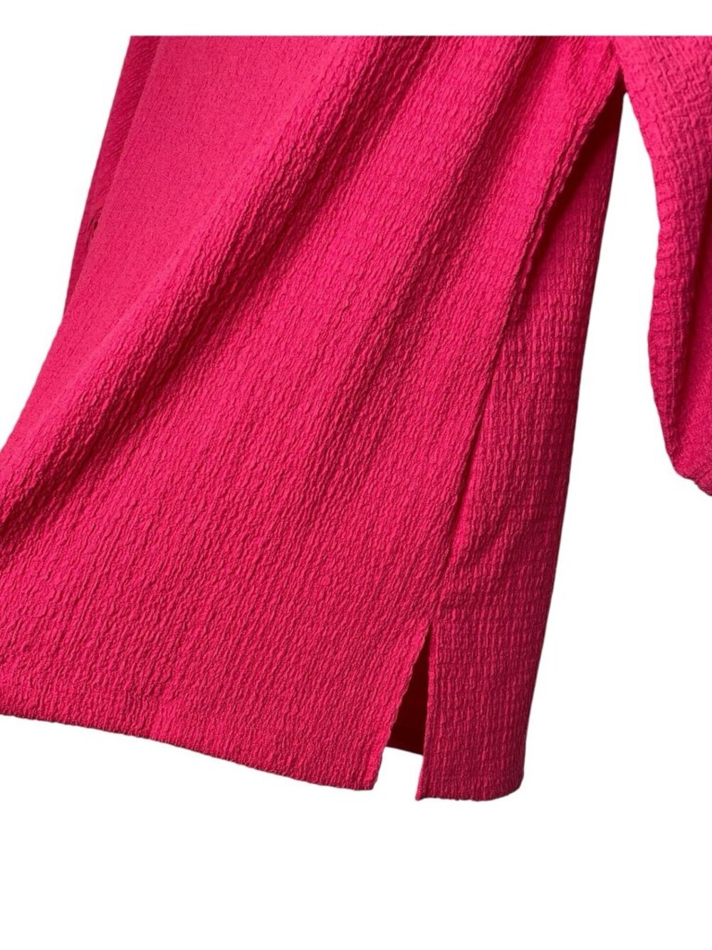 Isaac Mizrahi Live Blouse Size Small V-Neck 3/4 Sleeve Textured Knit Loose Fit - Picture 5 of 7